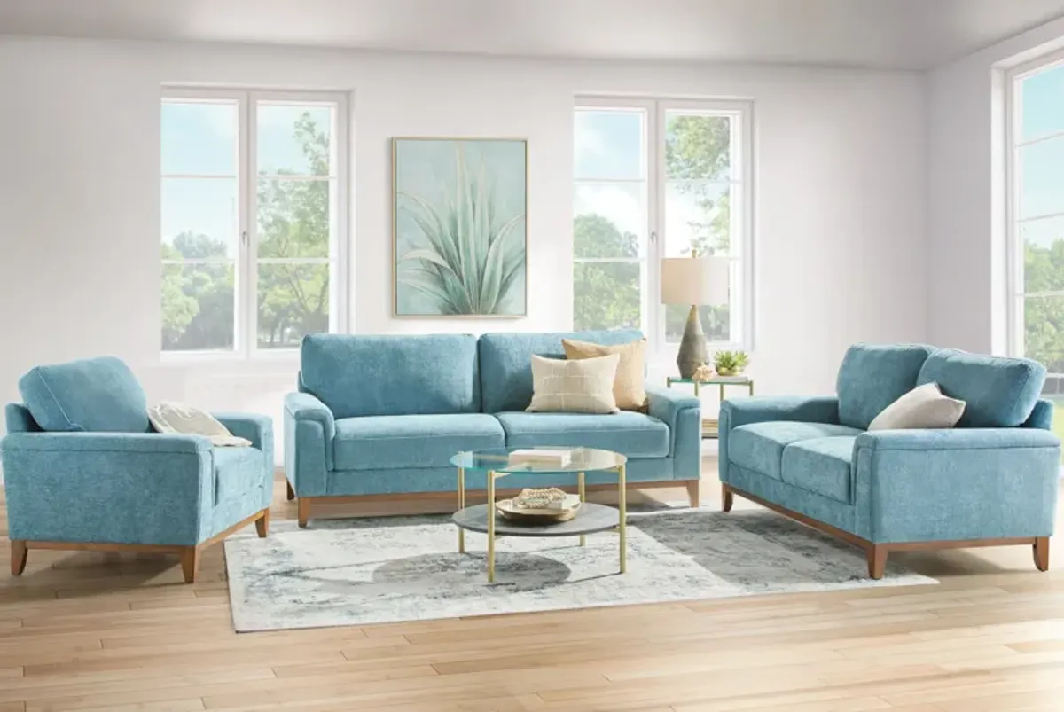 Norah Blue Loveseat