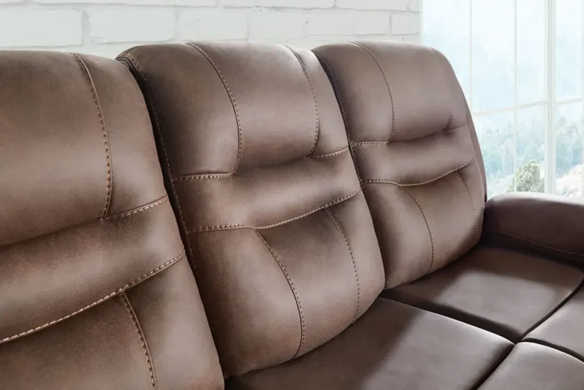 Rockford Brown Dual Power Reclining Sofa