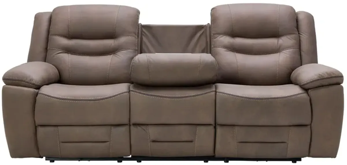 Rockford Brown Dual Power Reclining Sofa