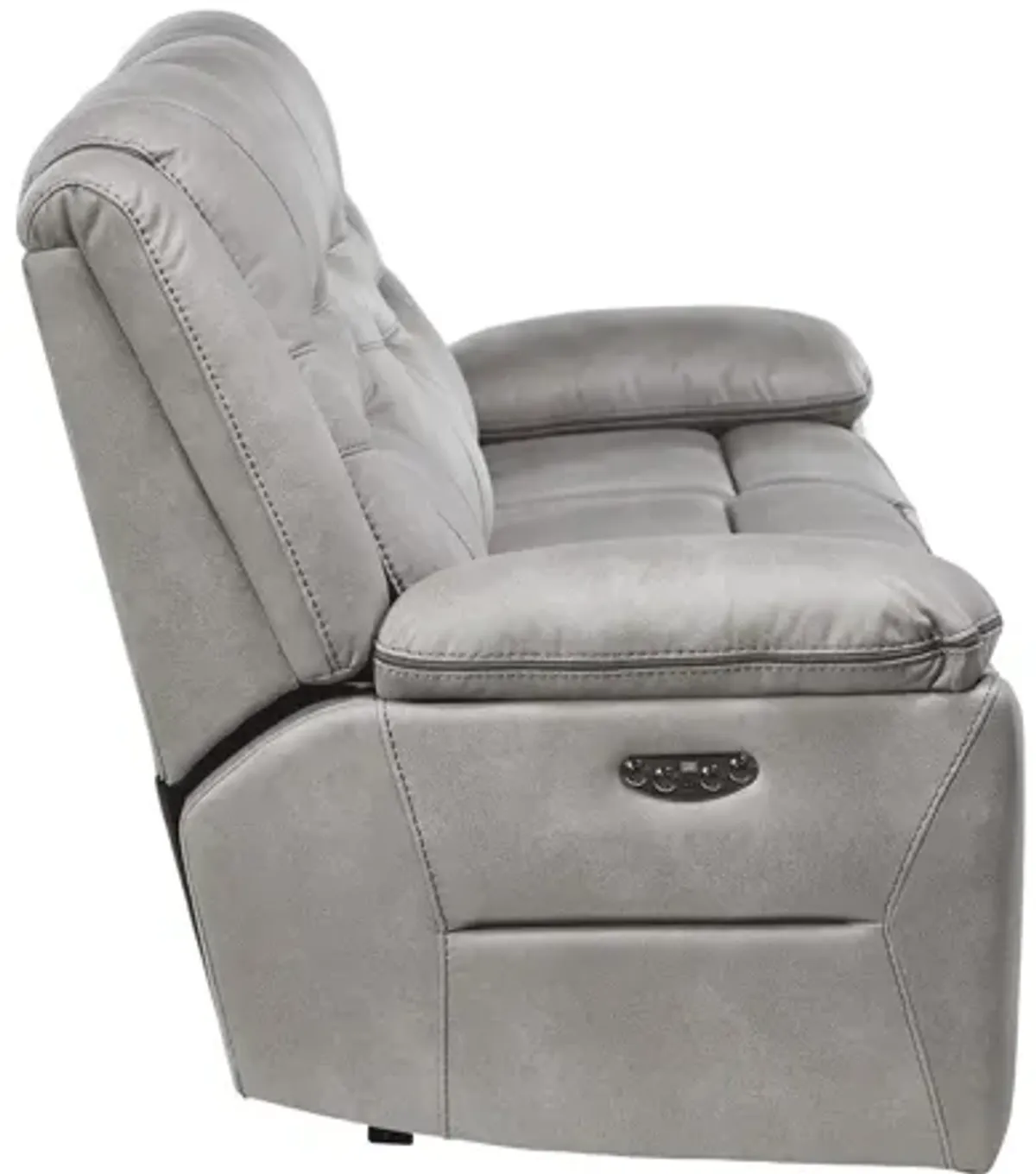 Rockford Grey Dual Power Reclining Sofa