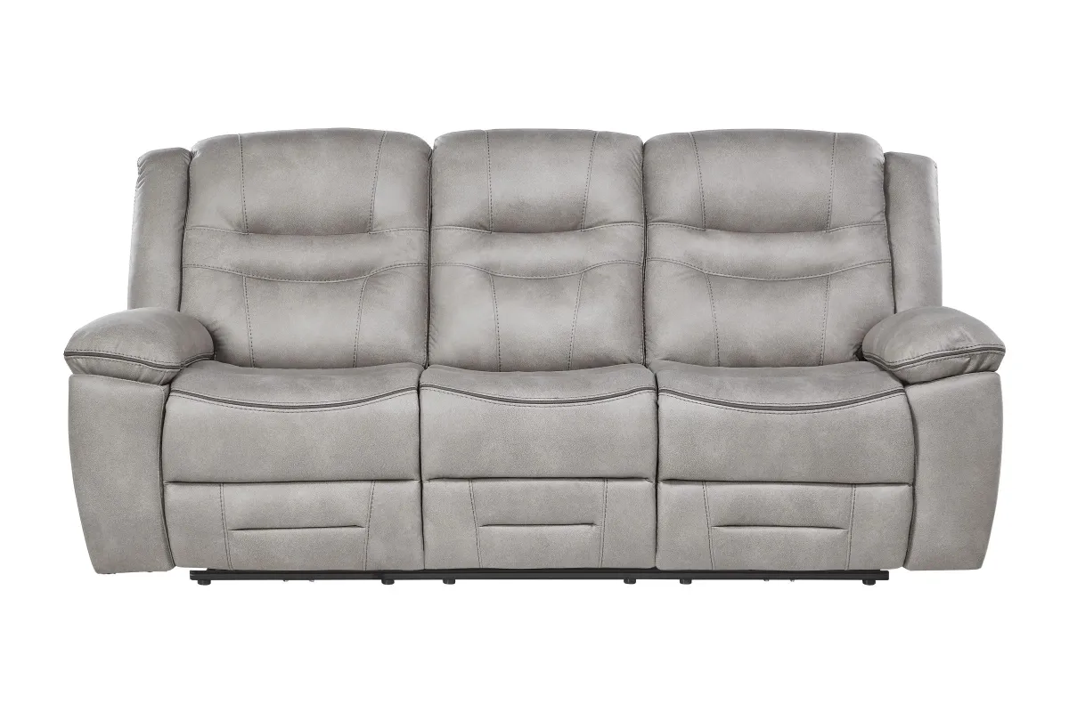 Rockford Grey Dual Power Reclining Sofa