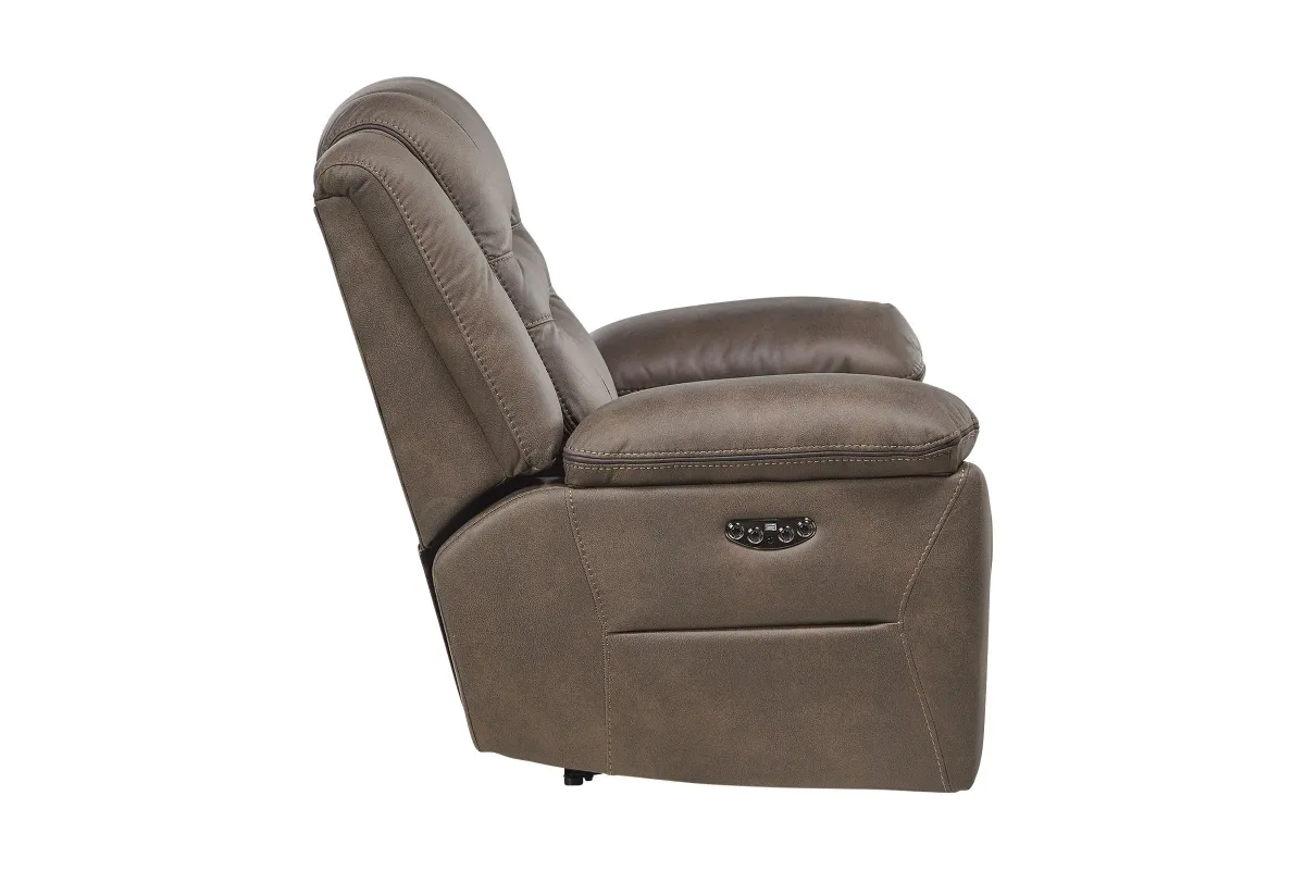 Rockford Brown Dual Power Recliner