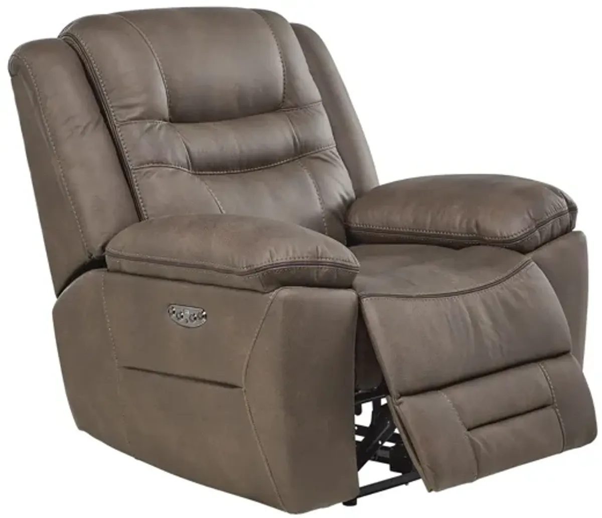 Rockford Brown Dual Power Recliner