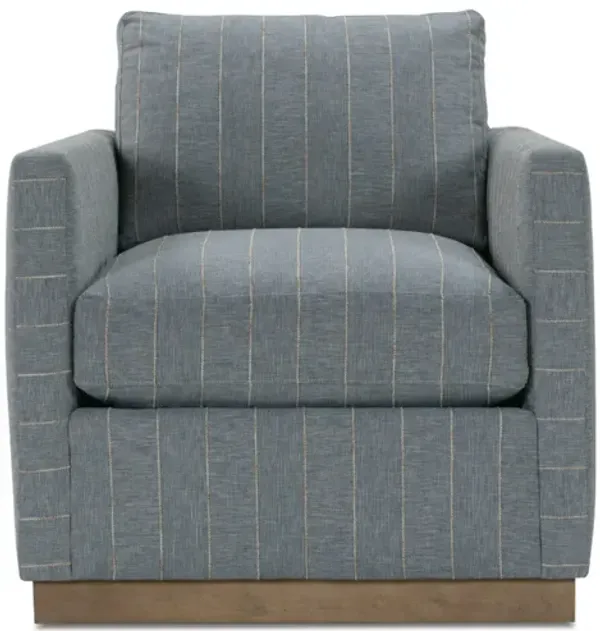 Allie Blue Swivel Chair by Rowe