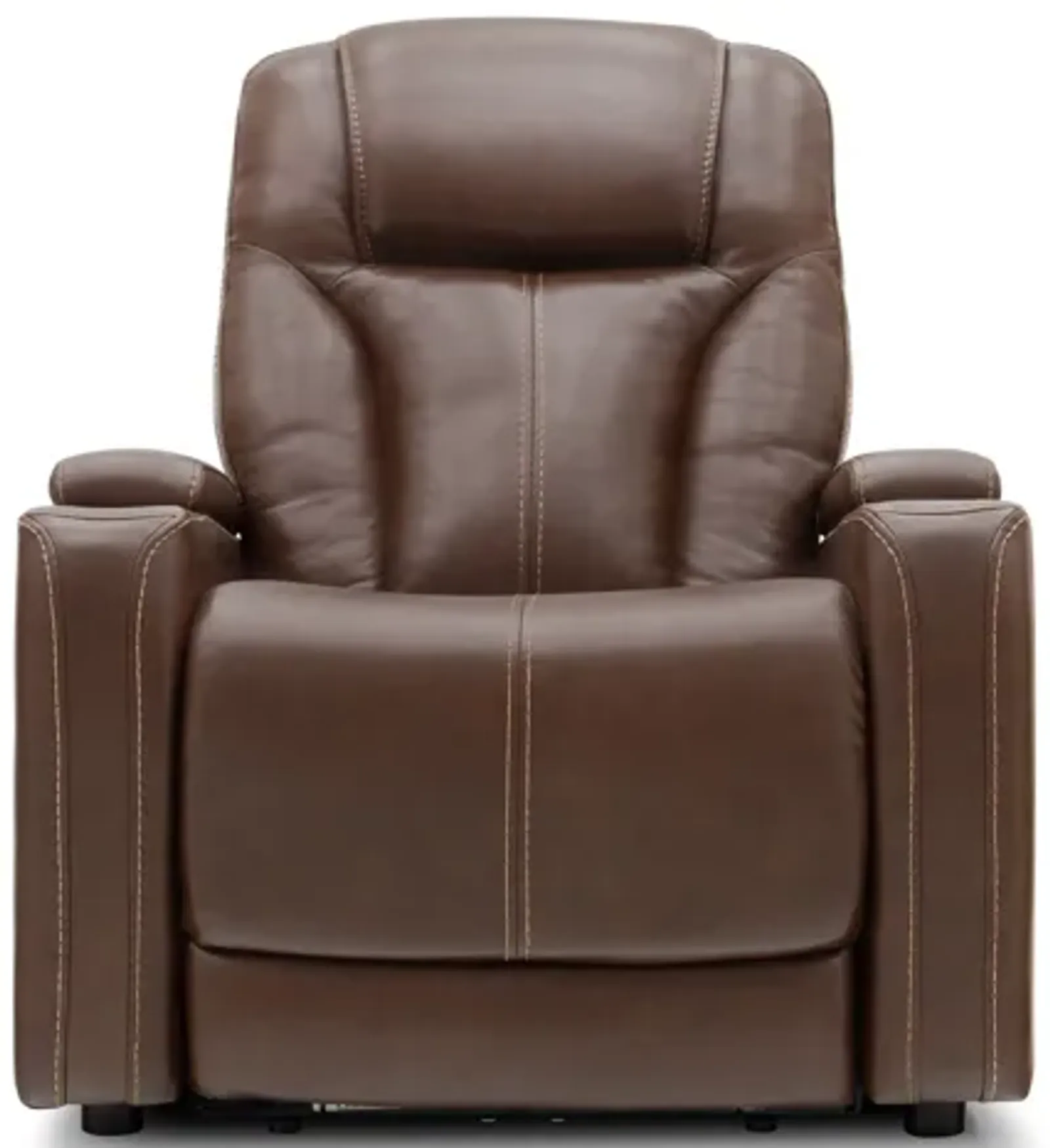 Front Row Brown Leather Triple Power Theater Recliner