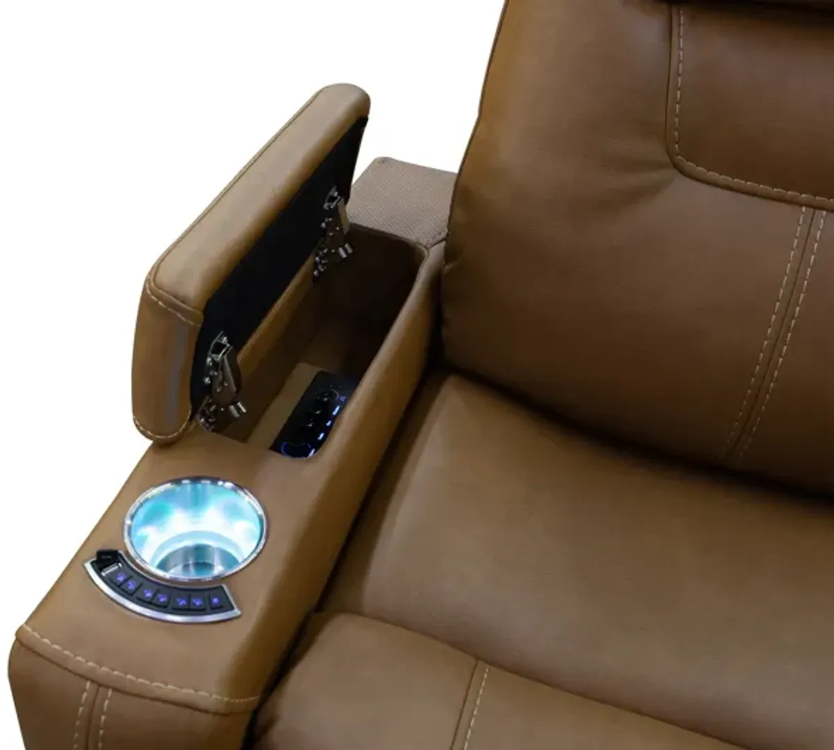 Front Row Brown Triple Power Theater Recliner