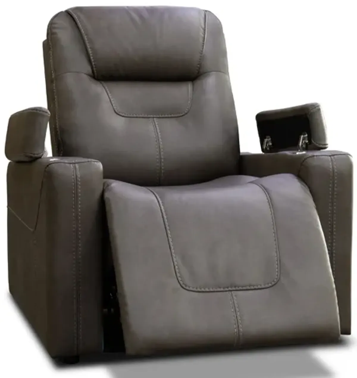 Front Row Grey Triple Power Theater Recliner