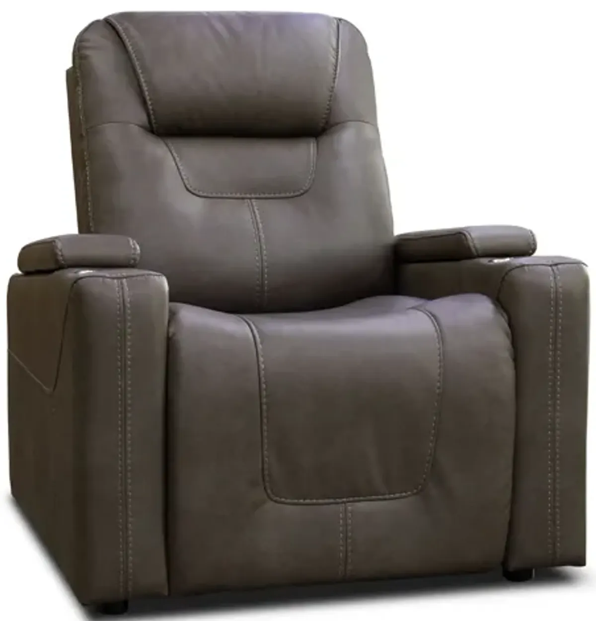 Front Row Grey Triple Power Theater Recliner