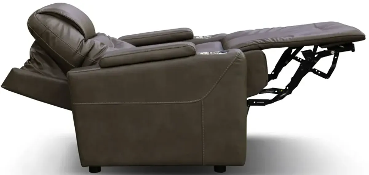 Front Row Grey Triple Power Theater Recliner