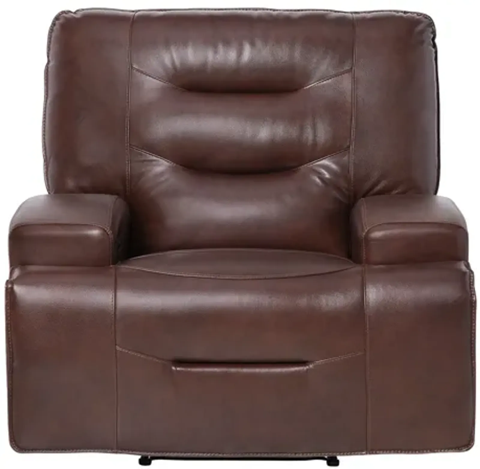 Cade Brown Leather Dual Power Recliner