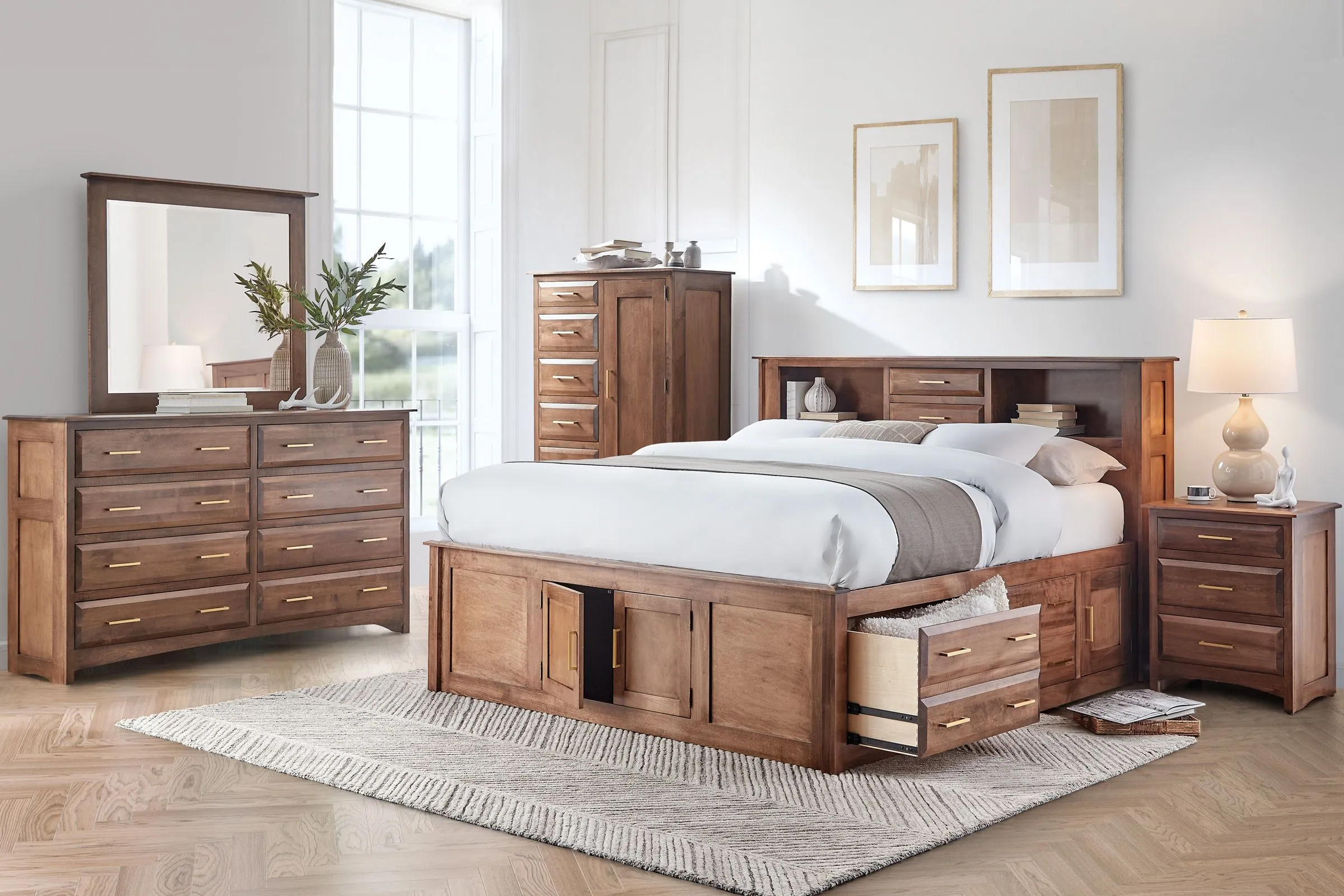 Simplicity King Storage Bed by Daniels Amish