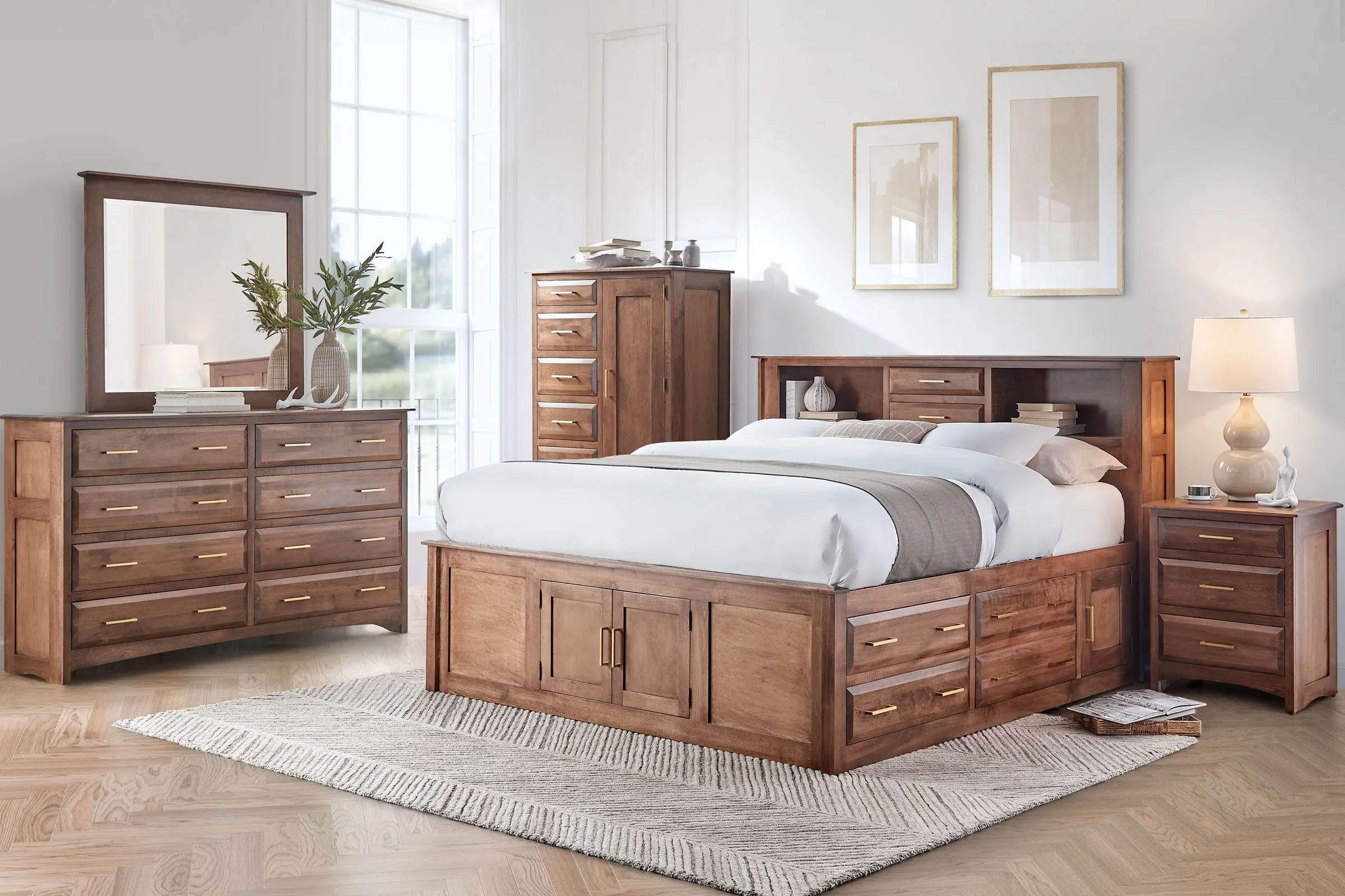 Simplicity King Storage Bed by Daniels Amish