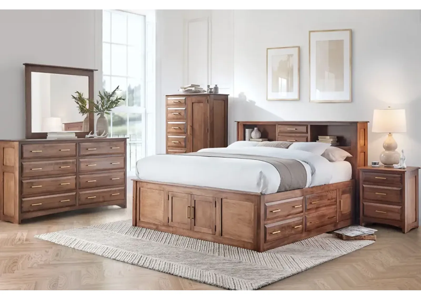 Simplicity 5-Piece King Storage Bedroom Set by Daniels Amish