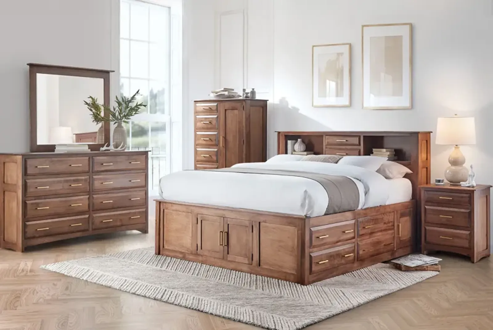 Simplicity 3-Piece Queen Storage Bedroom Set by Daniels Amish