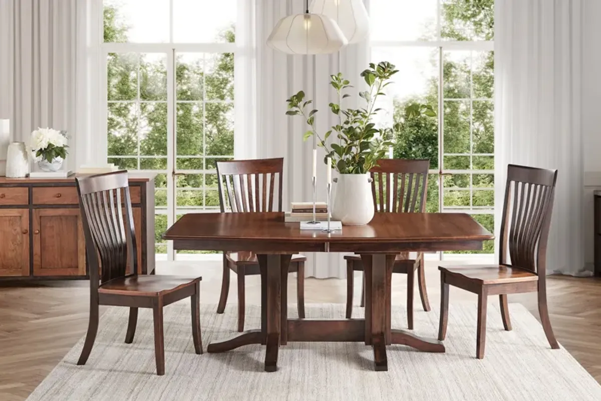 Millsdale Extendable Table + 4 Side Chairs by Daniel's Amish