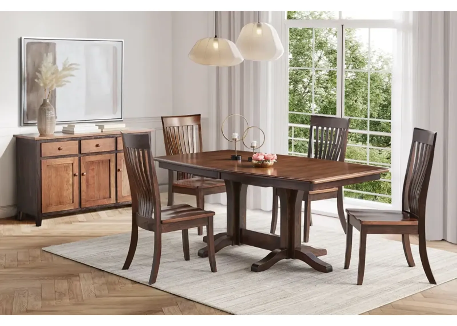 Millsdale Table + 4 Side Chairs by Daniel's Amish