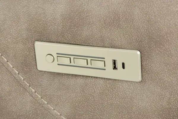 Bryer Fog Triple Power Reclining Console Loveseat