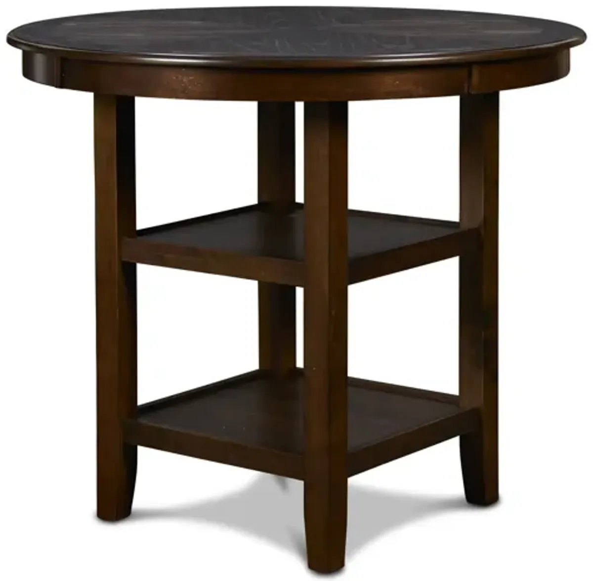 Gia Cherry Round Counter Table + 4 Stools