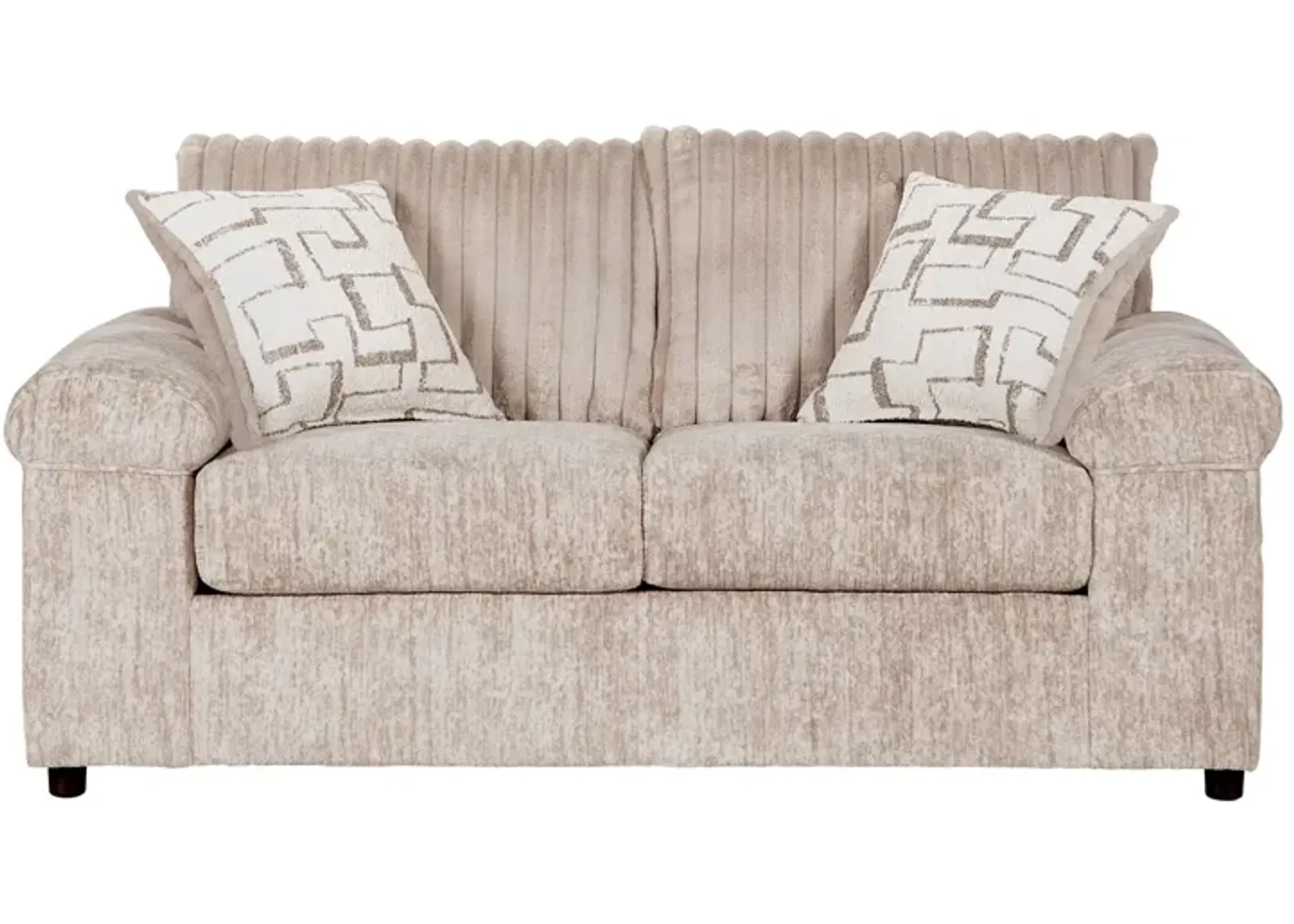 Teddy Parchment Loveseat