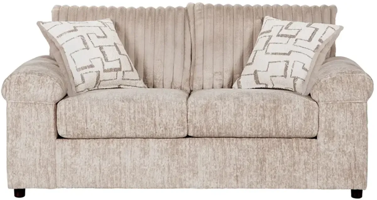 Teddy Parchment Loveseat