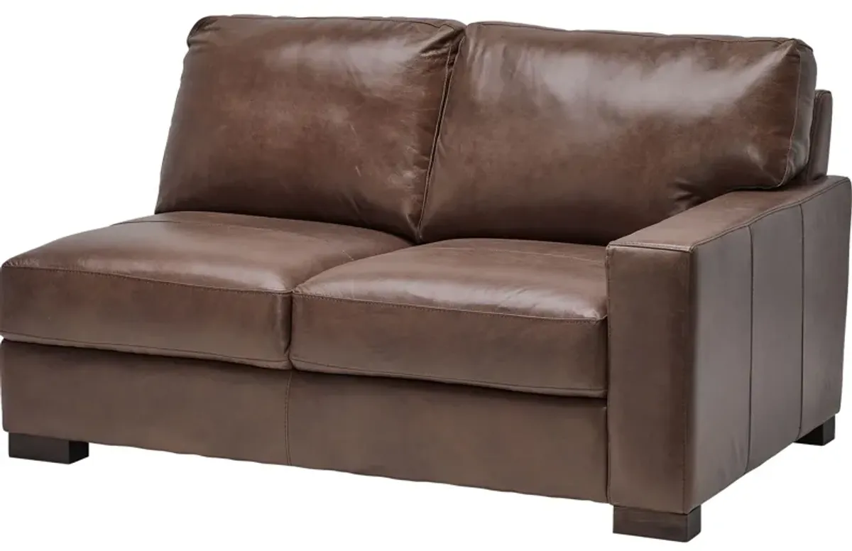 Miller Leather 2-Piece Sectional with Left Arm Facing Chaise