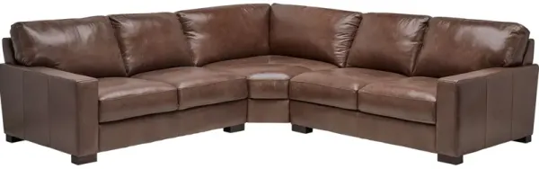 Miller Leather 3-Piece Sectional