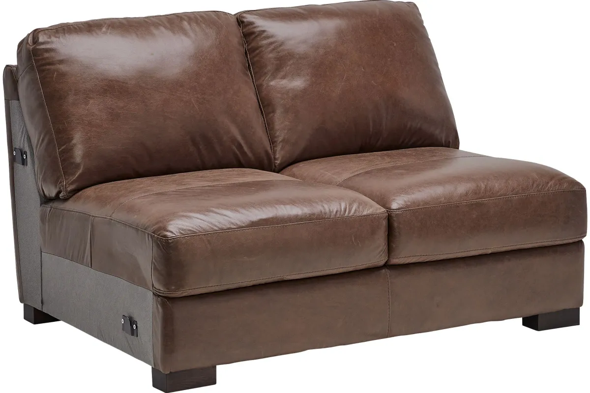 Miller Leather 4-Piece Sectional with Right Arm Facing Chaise