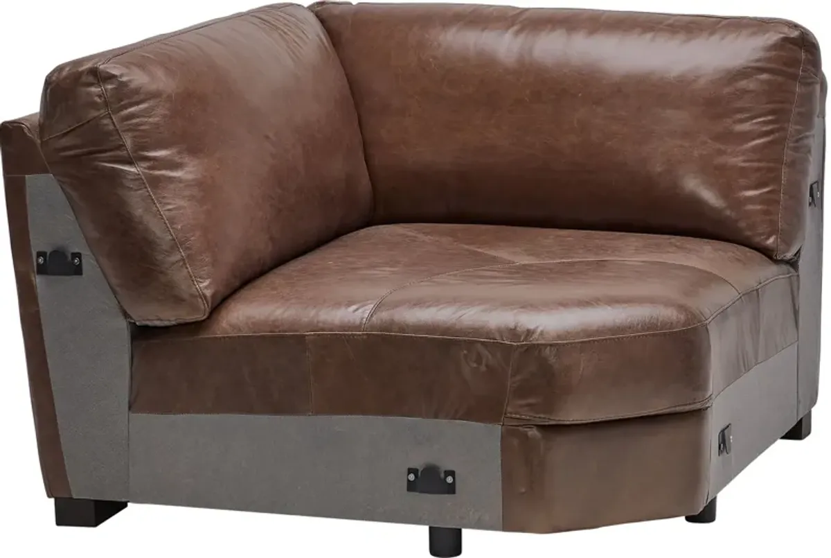 Miller Leather 4-Piece Sectional with Right Arm Facing Chaise