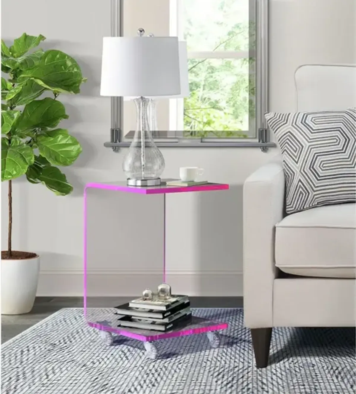 Iris Snack Table Pink