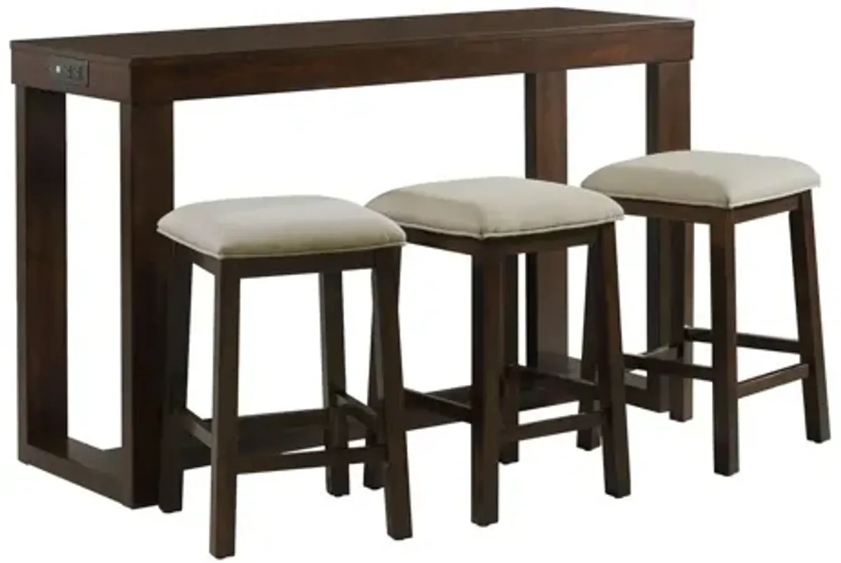 Hardy Occasional Bar Table Set (Table + 3 Stools)