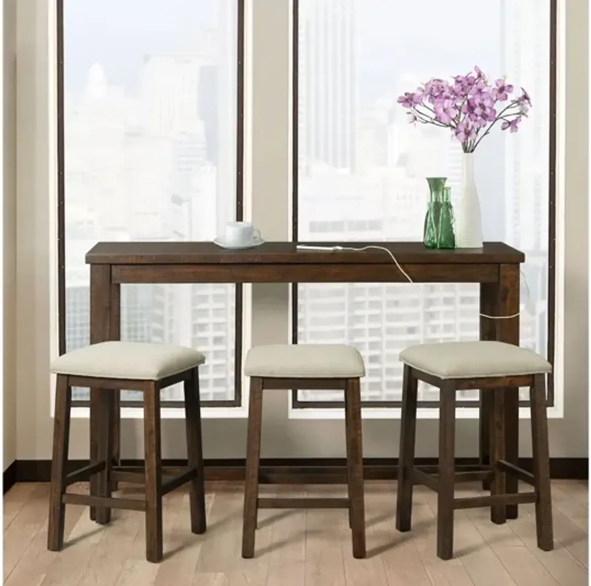 Jax Bar Table Set (Table + 3 Stools)