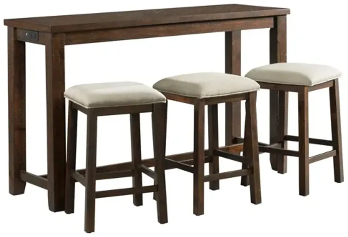 Jax Bar Table Set (Table + 3 Stools)