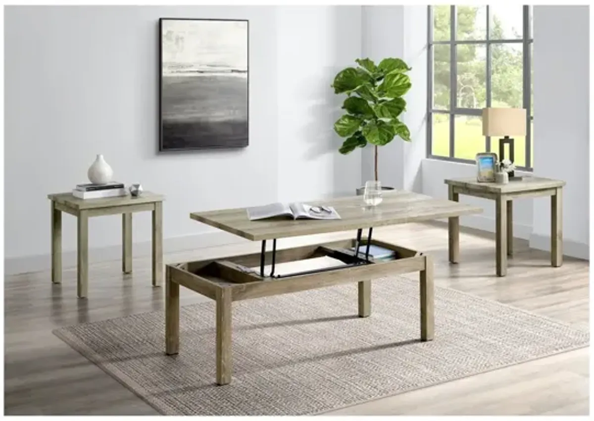 Oak Lawn Three Piece Occasional Set (Lift Top Coffee Table)