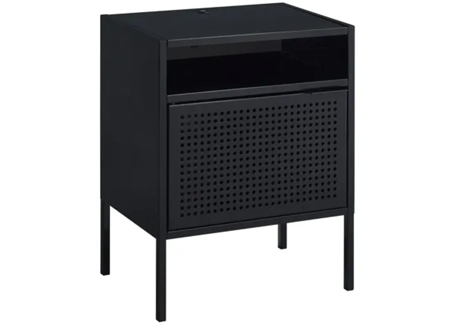 Ember Black Nightstand W/ USB