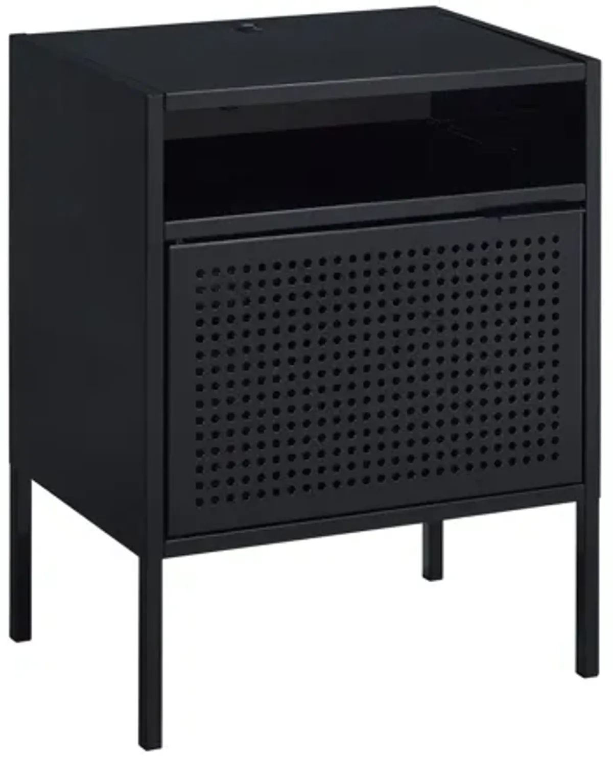 Ember Black Nightstand W/ USB