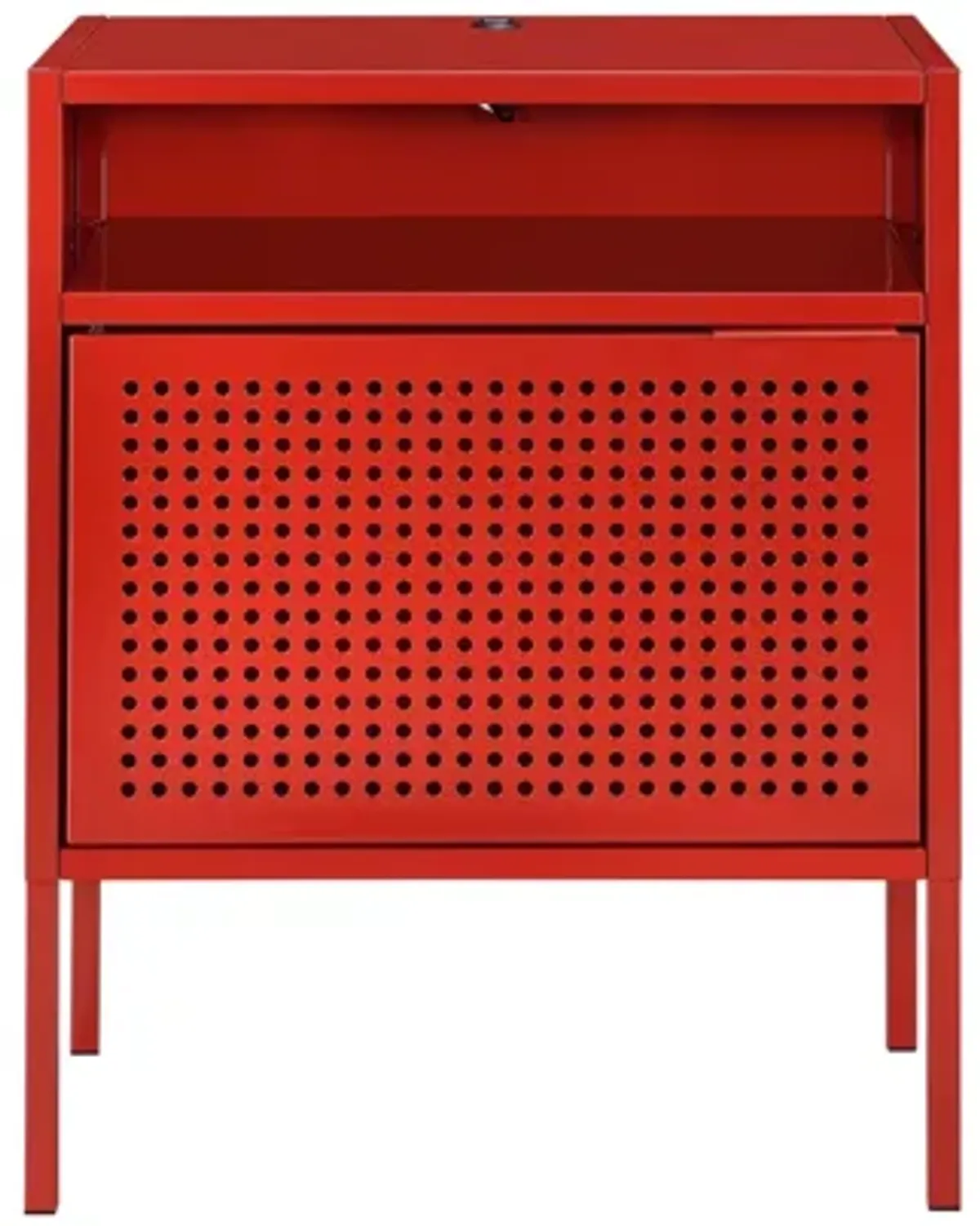 Ember Red Nightstand W/ USB