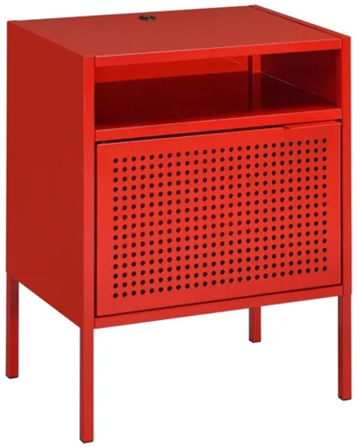 Ember Red Nightstand W/ USB