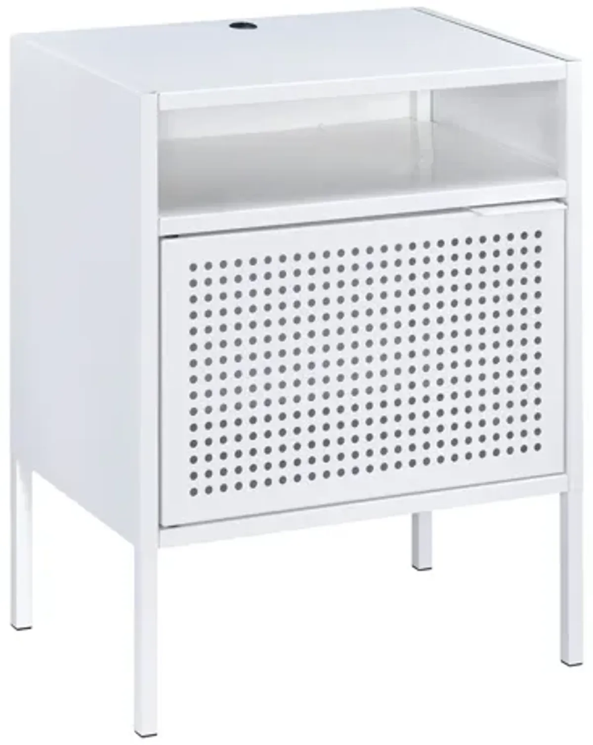 Ember White Nightstand W/ USB