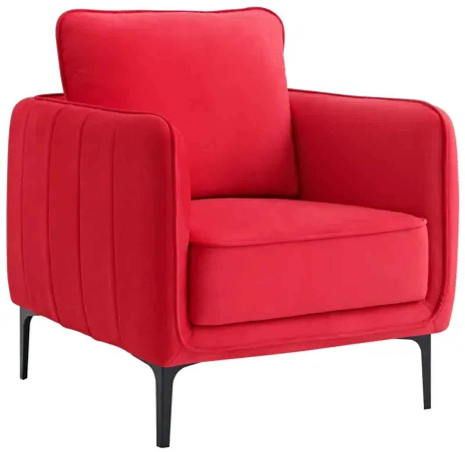 Rae Chair in Lavish Red Velvet