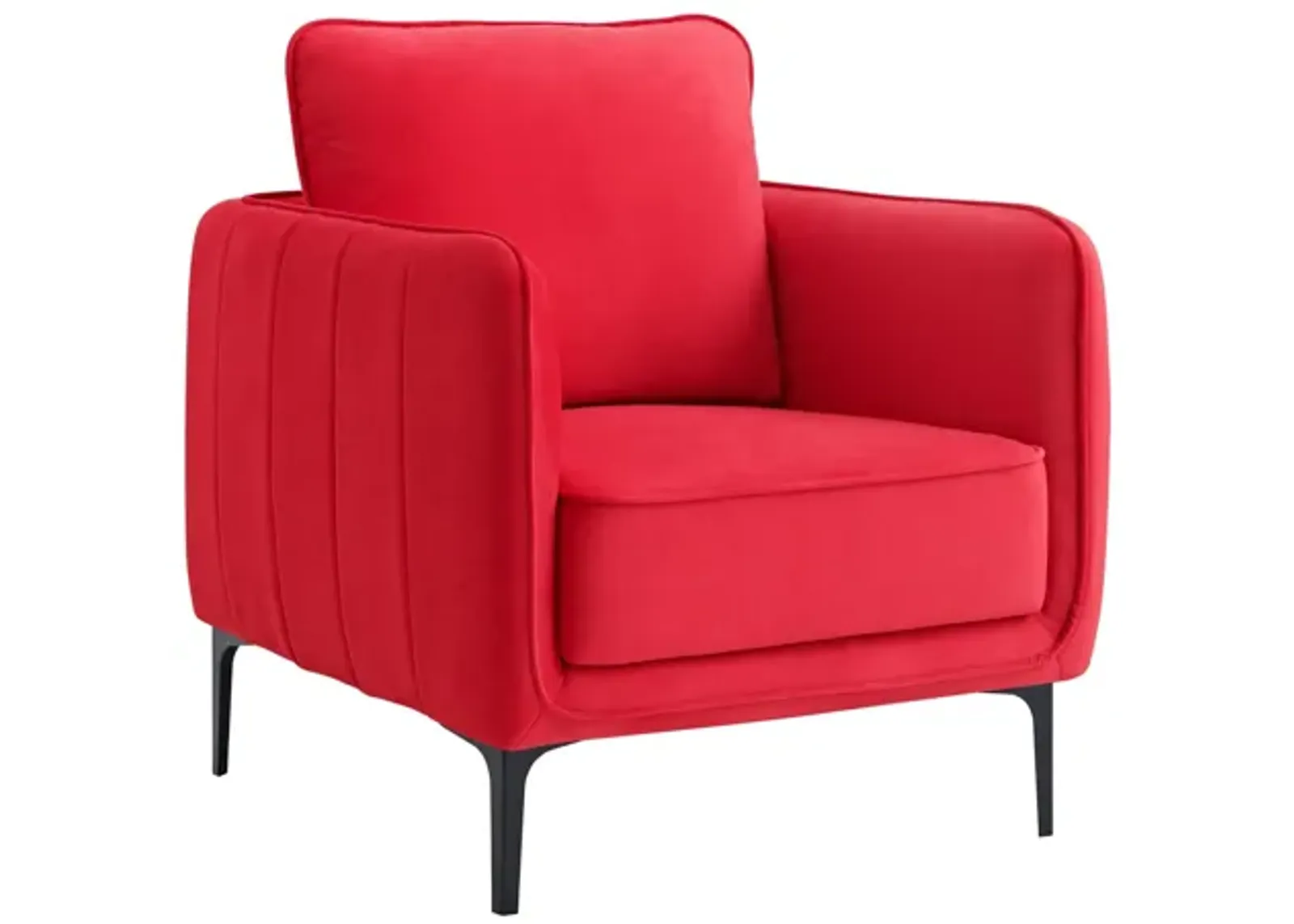 Rae Chair in Lavish Red Velvet