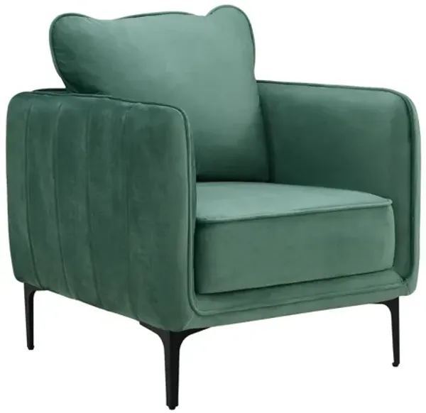 Rae Chair in Lavish Green Velvet