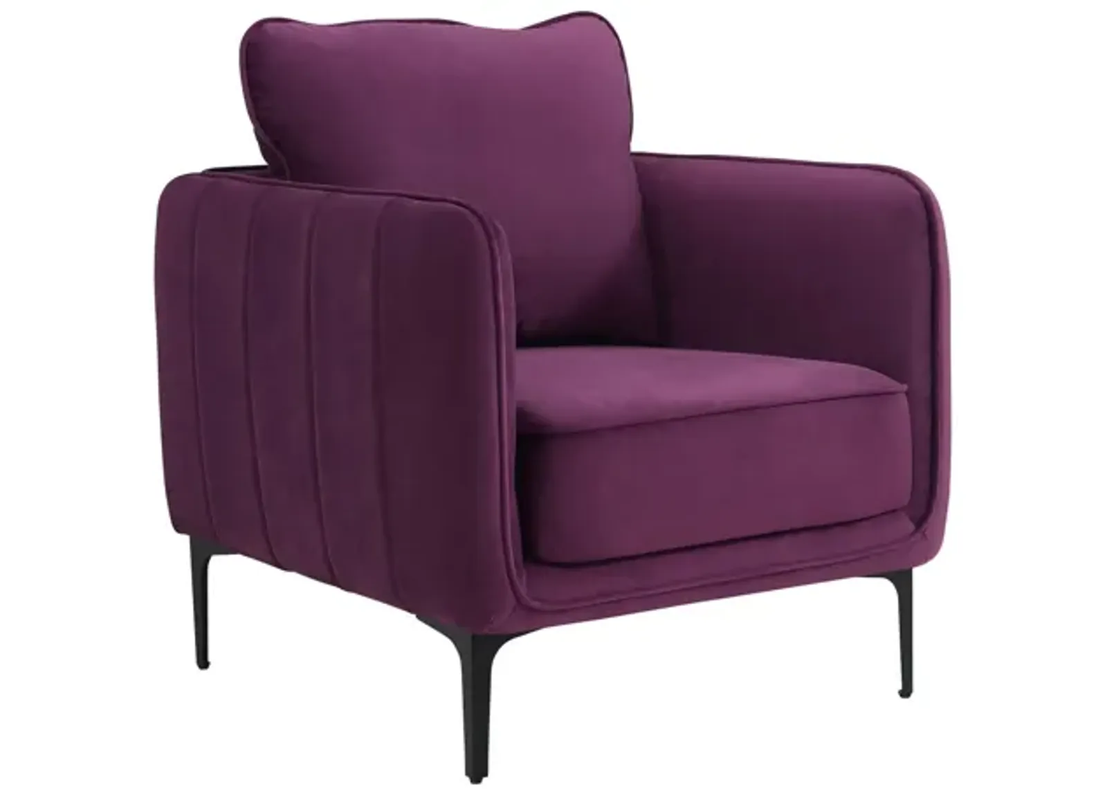 Rae Chair in Lavish Purple Velvet