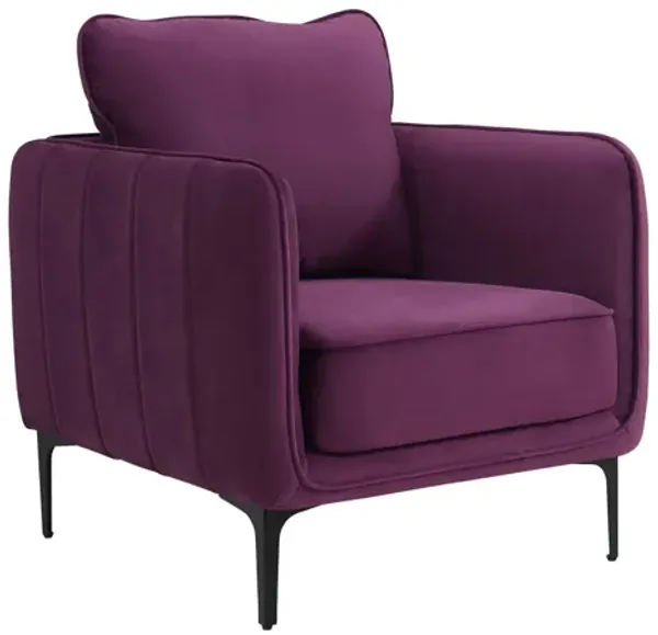 Rae Chair in Lavish Purple Velvet