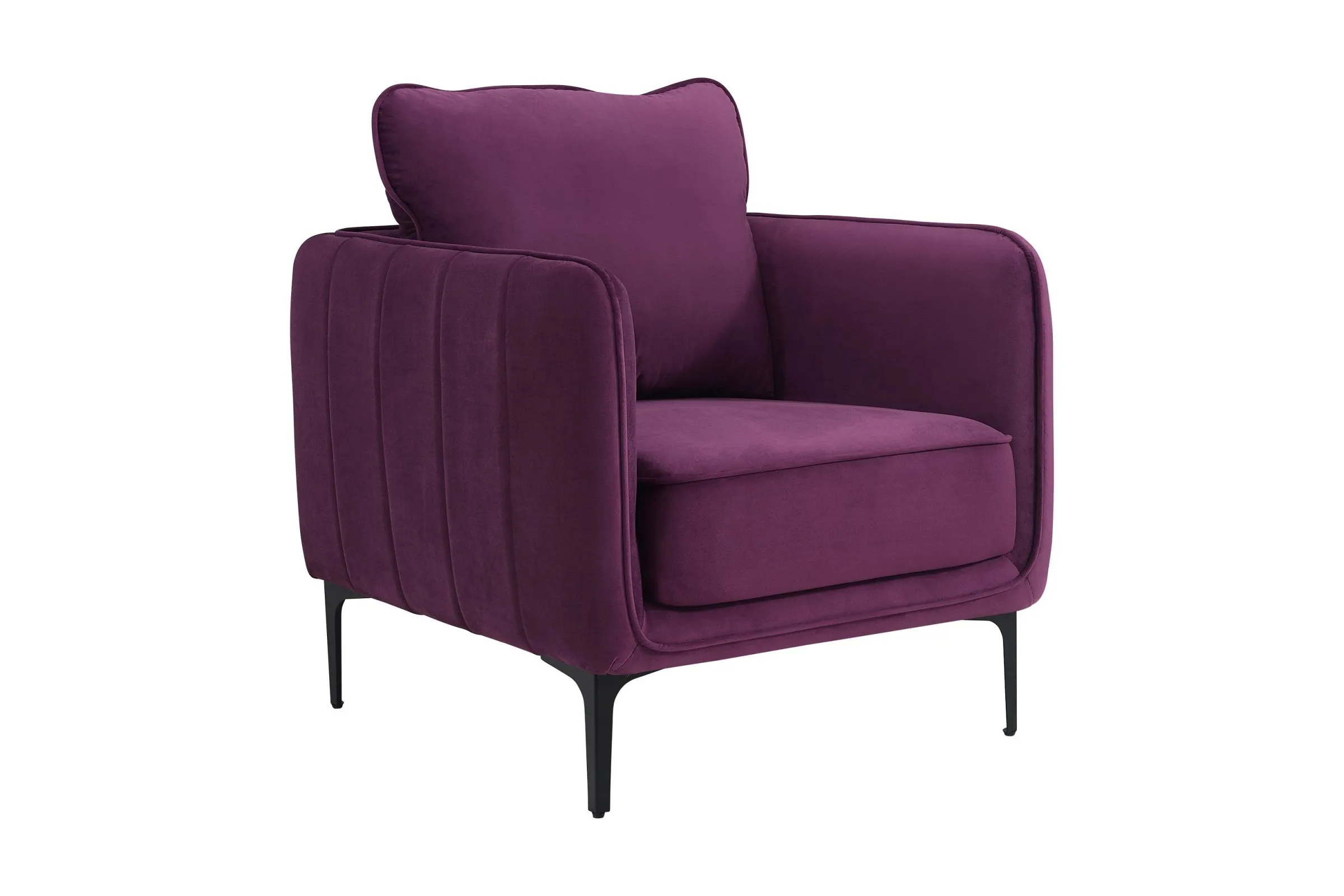 Rae Chair in Lavish Purple Velvet