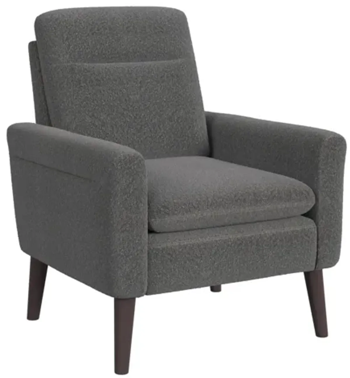 Hawk Accent Armchair in Boucle Grey& Espresso