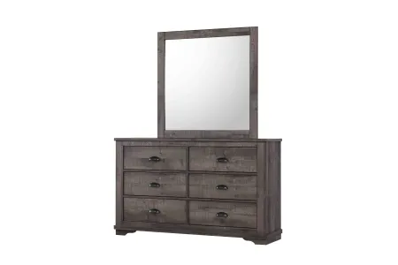 Dawson Grey Dresser + Mirror