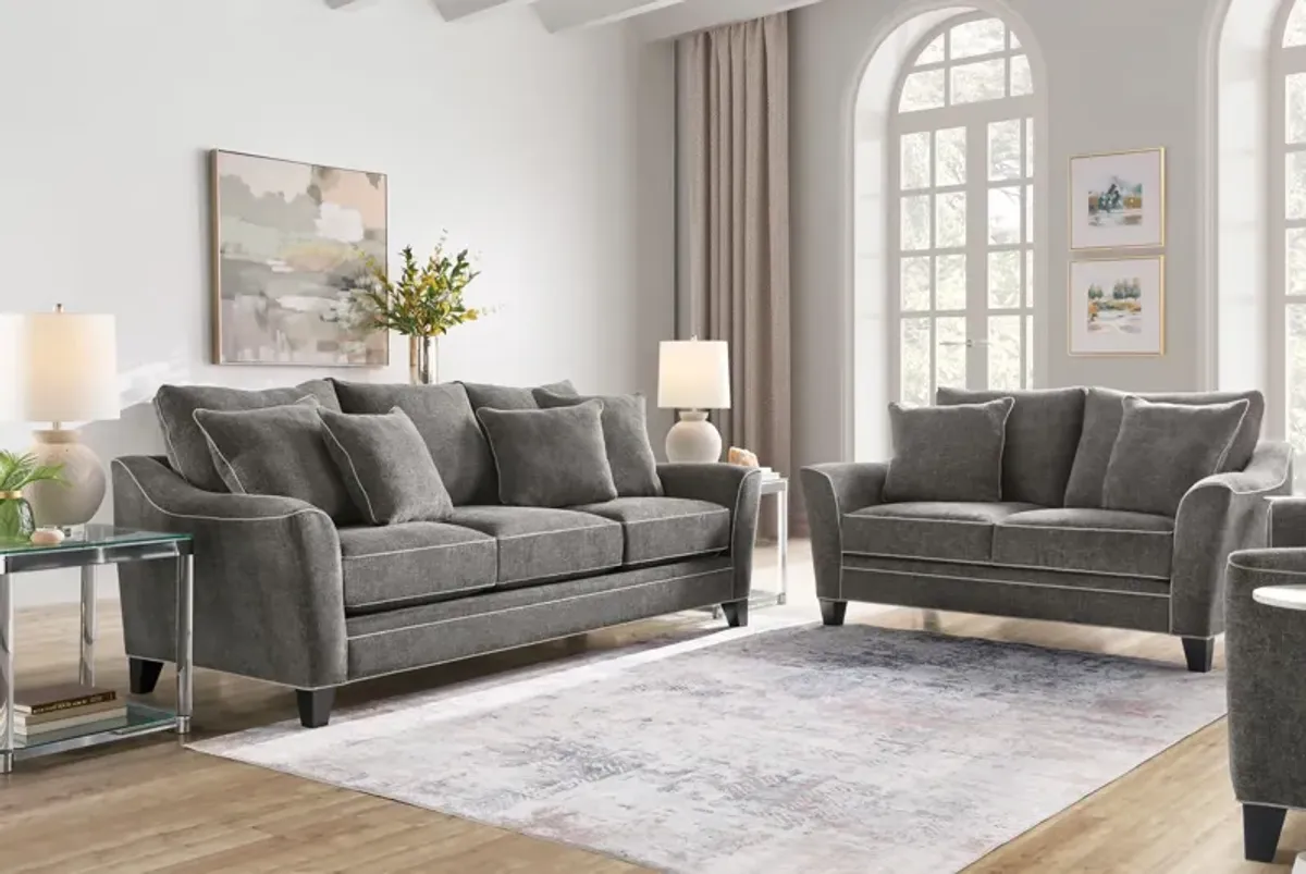 Demi Charcoal Loveseat