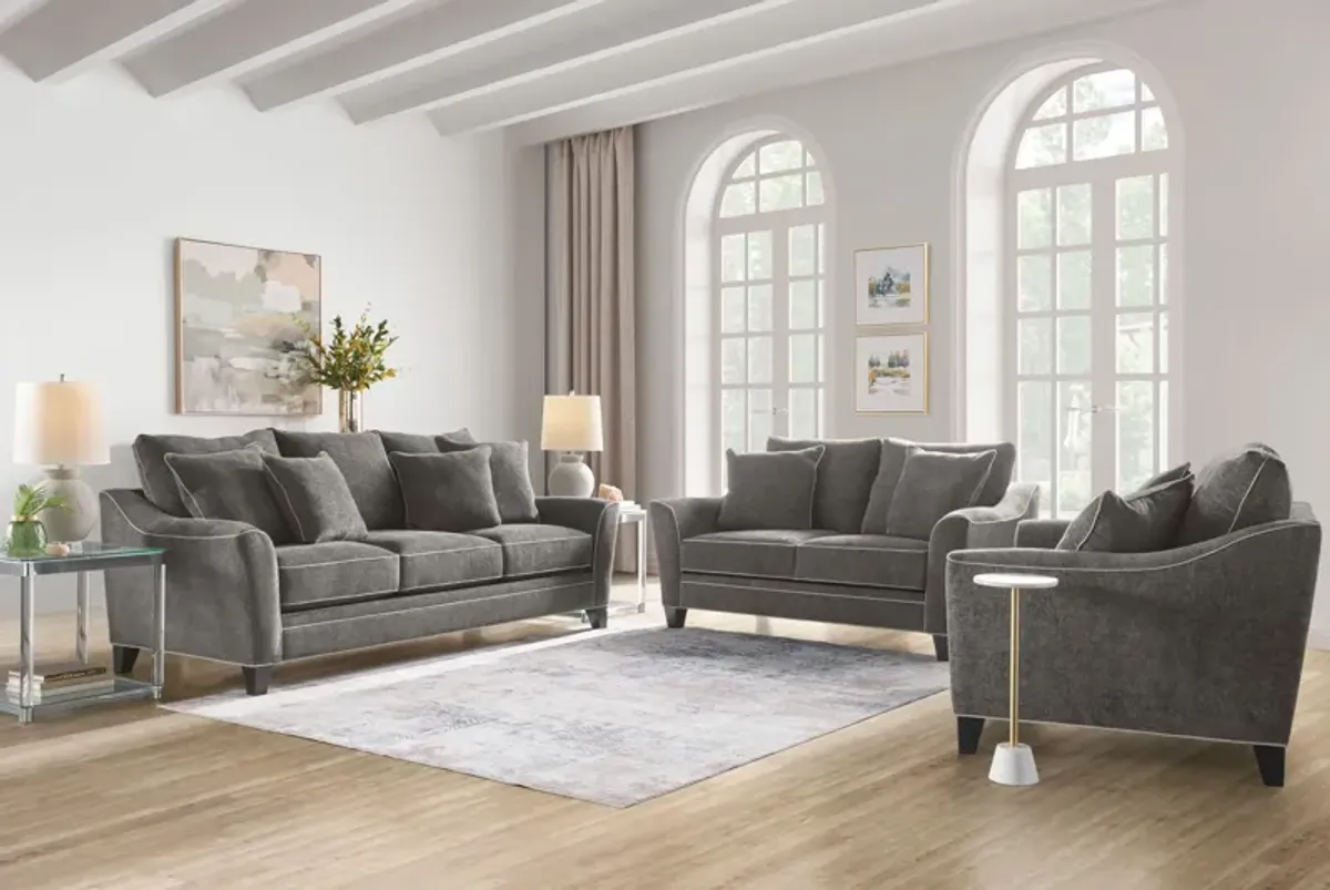 Demi Charcoal Loveseat