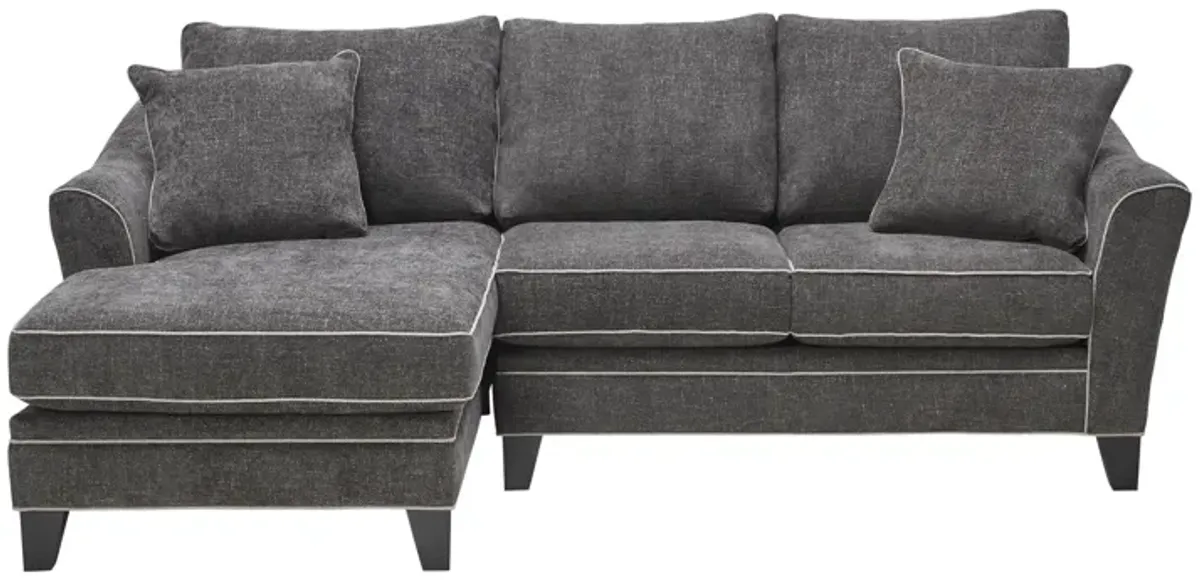 Demi Charcoal 2-Piece Sectional with Left Arm Facing Chaise