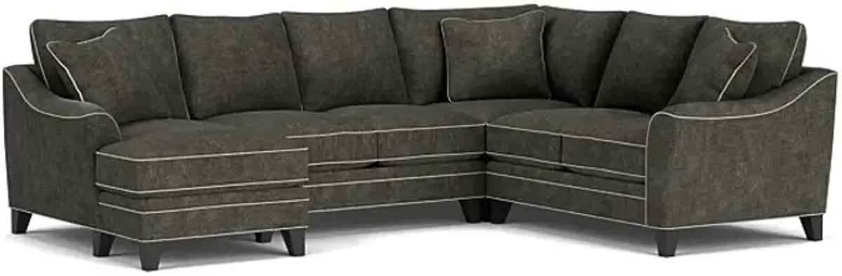 Demi Charcoal 4-Piece Sectional with Left Arm Facing Chaise